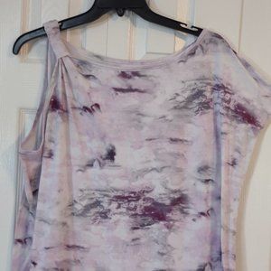 Women's Livi Active Tie Dye Stretch Tee Shirt Top Plus Size 22/24